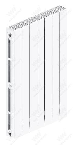 Радиатор биметаллический Rifar SUPReMO Ventil 800x7 секций, №89VR, белый