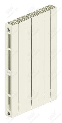 Радиатор биметаллический Rifar SUPReMO Ventil 800x7 секций, №89VR, жемчужно-белый (айвори)