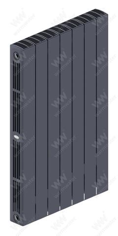 Радиатор биметаллический Rifar SUPReMO Ventil 800x7 секций, №89VR, серый (титан)