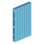 Радиатор биметаллический Rifar SUPReMO Ventil 800x7 секций, №89VR, синий (сапфир)