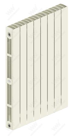 Радиатор биметаллический Rifar SUPReMO Ventil 800x8 секций, №89VR, жемчужно-белый (айвори)