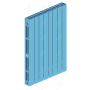 Радиатор биметаллический Rifar SUPReMO Ventil 800x8 секций, №89VR, синий (сапфир)