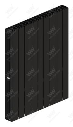 Радиатор биметаллический Rifar SUPReMO Ventil 800x9 секций, №89VR, черный (антрацит)