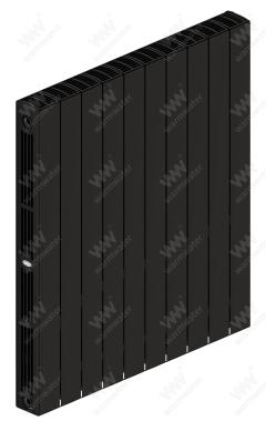 Радиатор биметаллический Rifar SUPReMO Ventil 800x10 секций, №89VR, черный (антрацит)