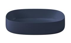Раковина накладная ArtCeram Сognac Saniglaze 550х350 мм, голубой матовый (blu avio opaco)