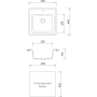 Мойка кухонная AquaGranitEx М-43 430х445 мм, розовая, мраморный композит