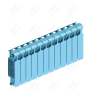 Радиатор биметаллический Rifar Monolit Ventil 350x22 секции, №89VR, синий (сапфир)
