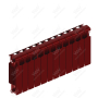 Радиатор биметаллический Rifar Monolit Ventil 350x24 секции, №89VR, красный (бордо)