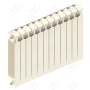 Радиатор биметаллический Rifar Monolit Ventil 500x23 секции, №89VR, жемчужно-белый (айвори)