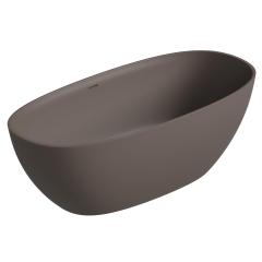 Ванна отдельностоящая DEA Design Edge 150х72 см, объем 255 л, серый камень (grey brown №6)