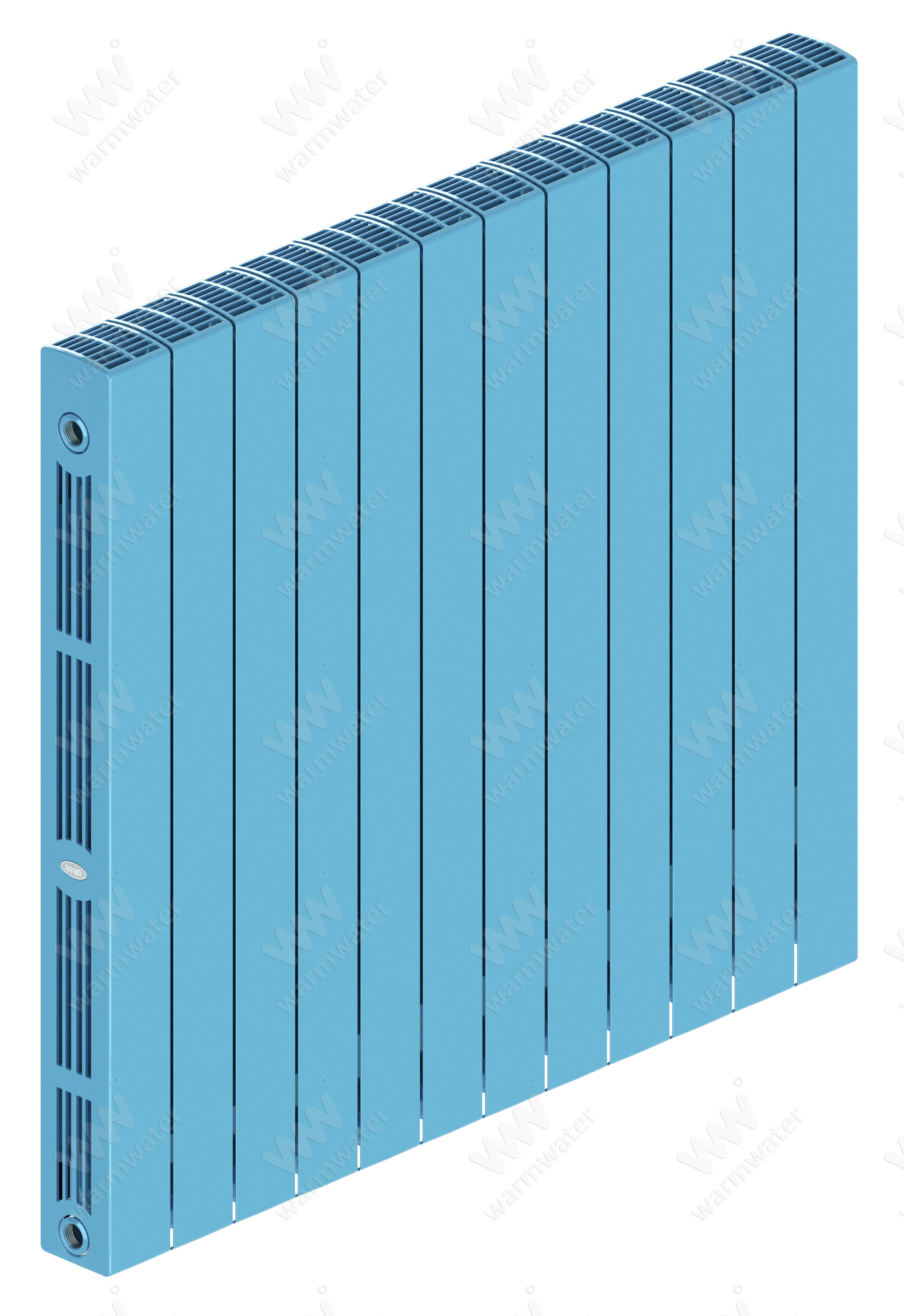 Радиатор биметаллический Rifar SUPReMO Ventil 800x14 секций, №89VR, синий (сапфир)