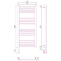 Полотенцесушитель электрический Сунержа Богема 3.0 1000х400 мм, ТЭН слева, хром