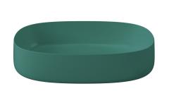 Раковина накладная ArtCeram Сognac Saniglaze 550х350 мм, зеленый матовый (verde foresta opaco)