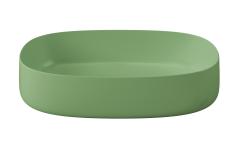 Раковина накладная ArtCeram Сognac Saniglaze 550х350 мм, зеленый матовый (verde salvia opaco)