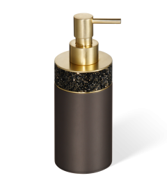 Дозатор жидкого мыла Decor Walther Rocks SSP 1, бронза темная/золото матовое