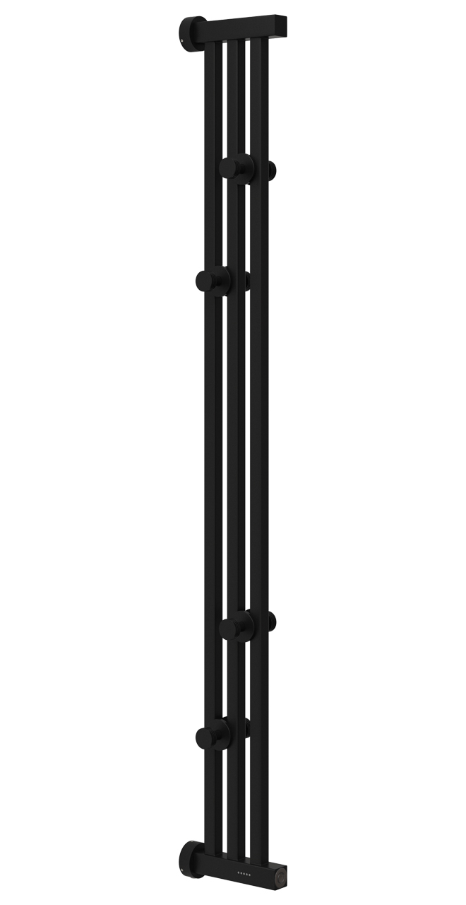 Полотенцесушитель электрический Сунержа Хорда 4.0 1200х166 мм, ТЭН универсальный, черный матовый