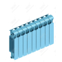 Радиатор биметаллический Rifar Monolit Ventil 350x9 секций, №69VL, синий (сапфир)