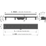 Душевой канал с решеткой Alcadrain APZ 10 Black 550M, черный