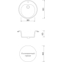 Мойка кухонная AquaGranitEx М-08 505х505 мм, белая, мраморный композит