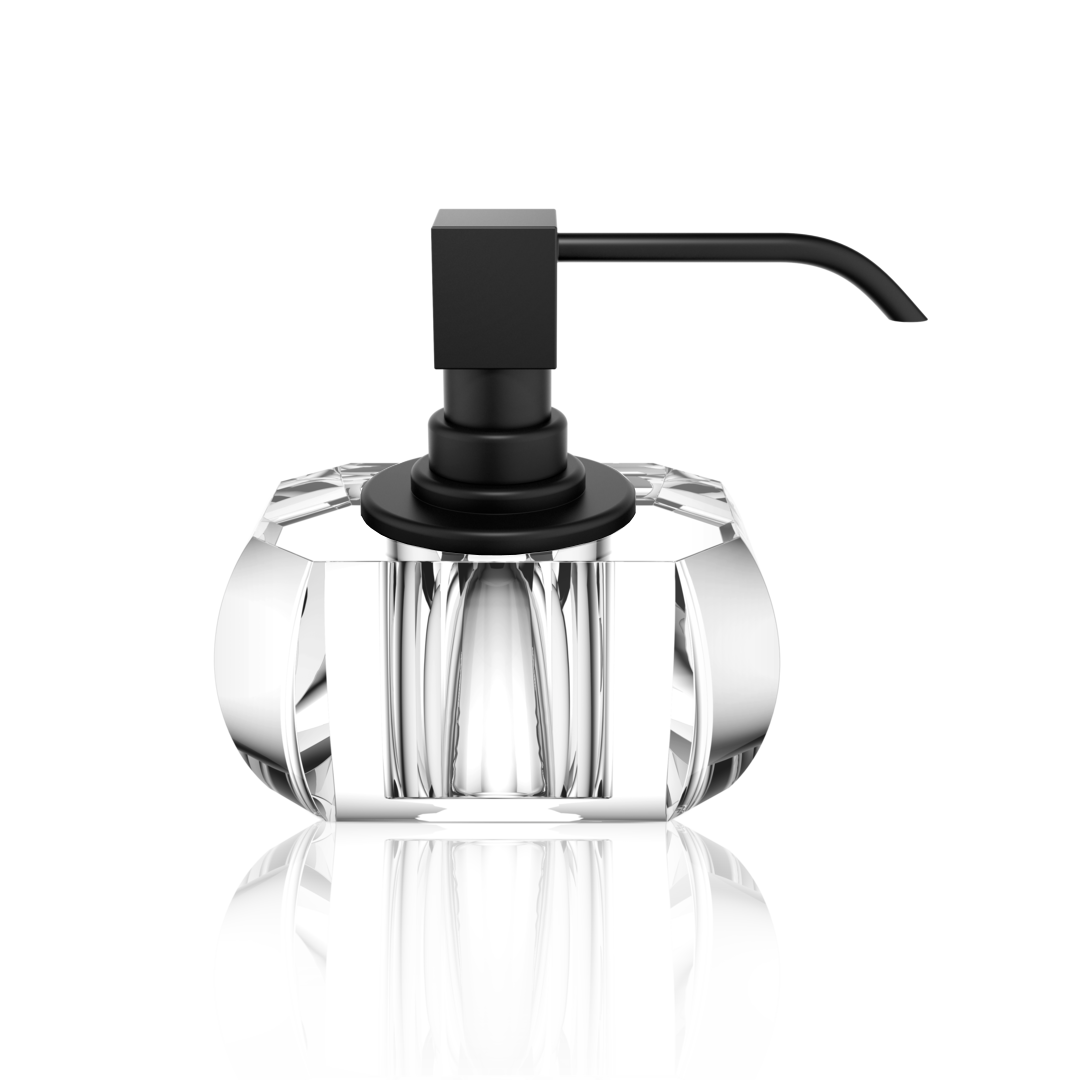 Дозатор жидкого мыла Decor Walther Kristall KR SSP, кристально чистый/черный