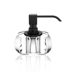 Дозатор жидкого мыла Decor Walther Kristall KR SSP, кристально чистый/черный
