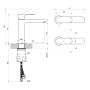 Cмеситель для умывальника Ravak Eleganta, высота 124 мм, хром