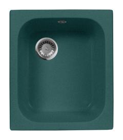 Мойка кухонная AquaGranitEx М-17 420х485 мм, зеленая, мраморный композит