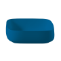 Раковина накладная ArtCeram Quadro 550х350 мм, голубой матовый (blu avio opaco)