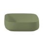 Раковина накладная ArtCeram Quadro Saniglaze 550х350 мм, зеленый матовый (verde salvia opaco)