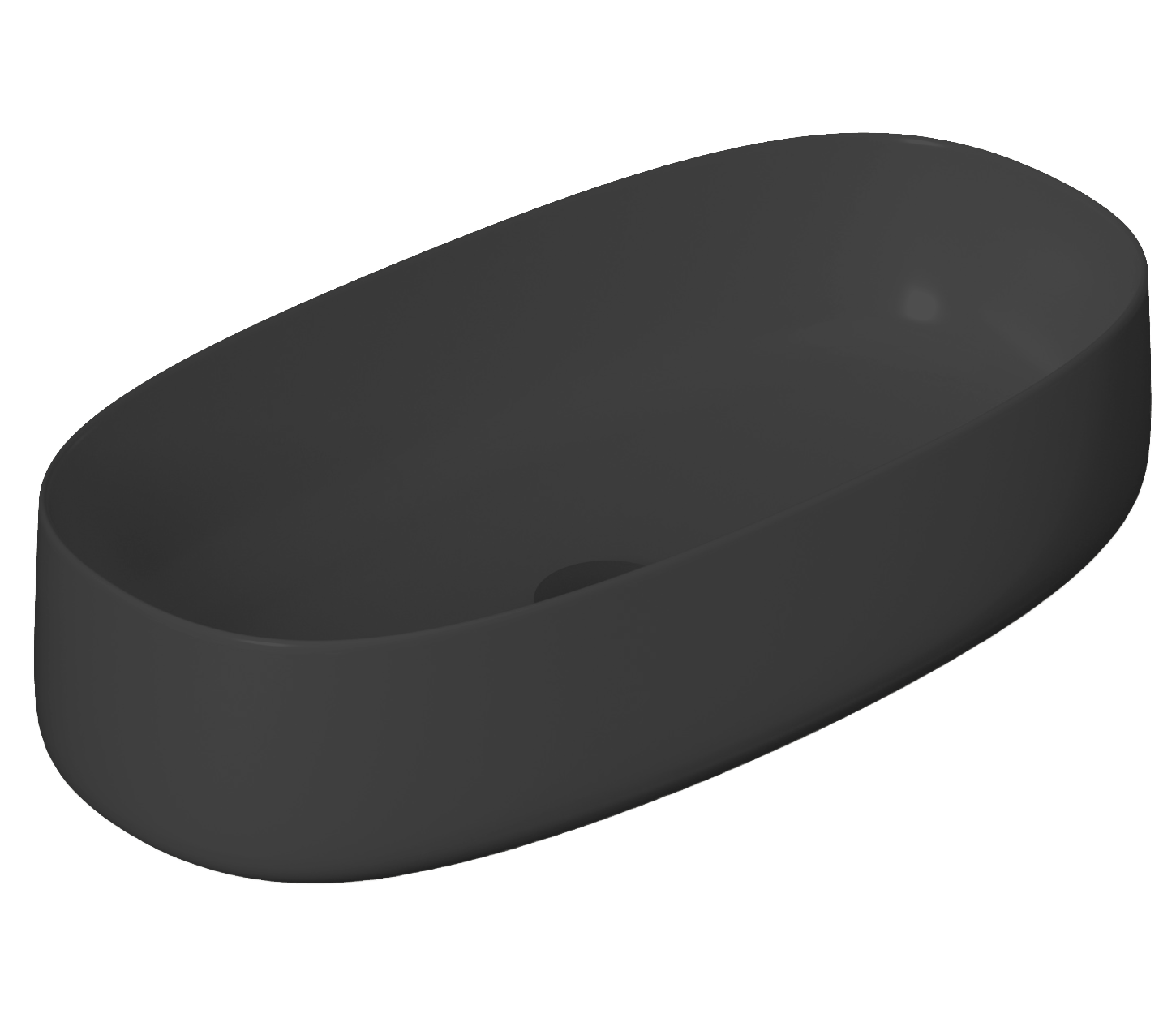 Раковина накладная ArtCeram Quadro Saniglaze 560х410 мм, черный (nero lucido)
