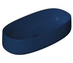 Раковина накладная ArtCeram Quadro Saniglaze 560х410 мм, голубой матовый (blu avio opaco)