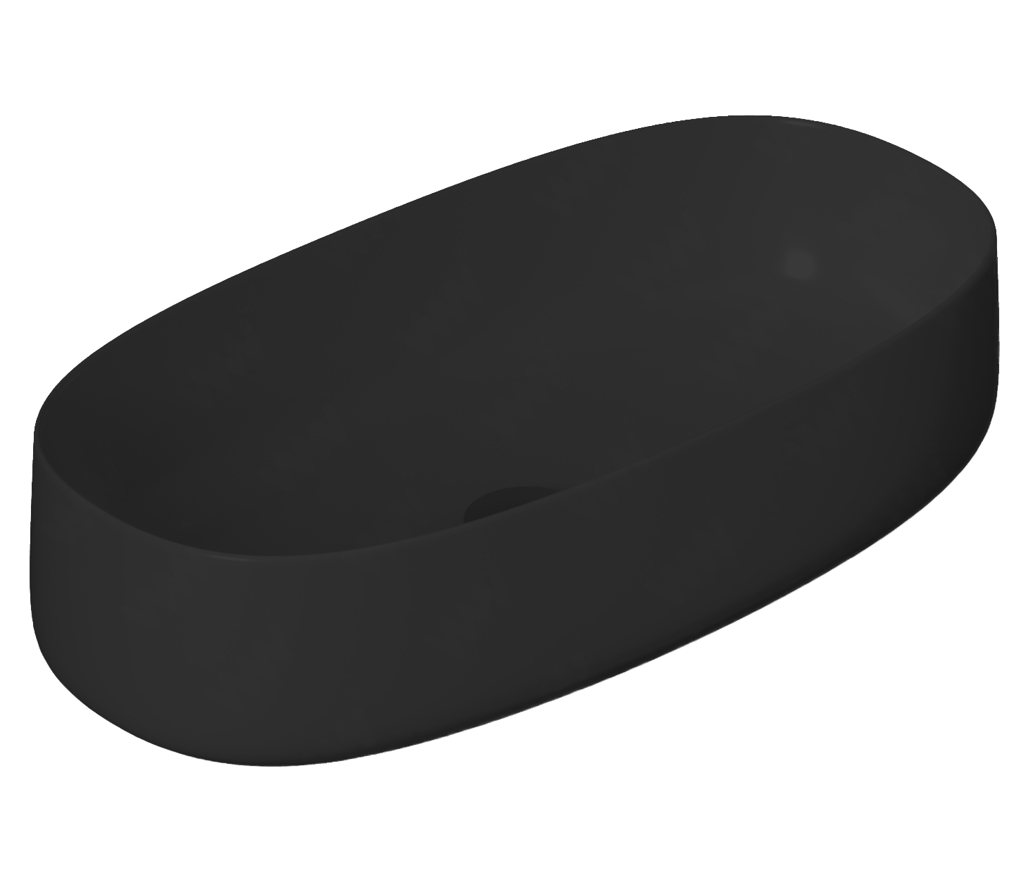 Раковина накладная ArtCeram Quadro Saniglaze 560х410 мм, черный матовый (nero opaco)