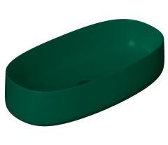 Раковина накладная ArtCeram Quadro Saniglaze 560х410 мм, зеленый матовый (verde salvia opaco)