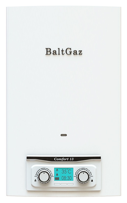 Газовый проточный водонагреватель BaltGaz Comfort 13, белый