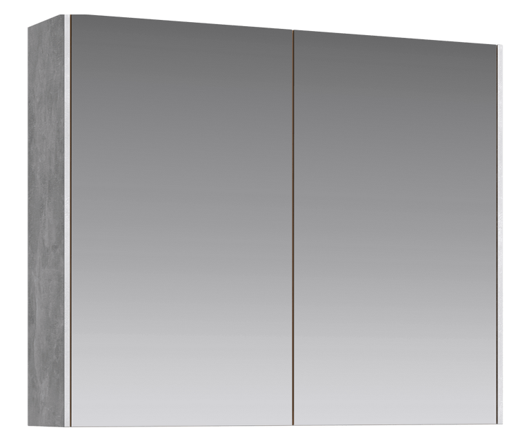 Зеркальный шкаф Aqwella Mobi 1000, бетон светлый
