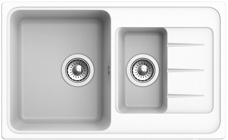 Мойка кухонная Ewigstein Elegant 60KF 773х475 мм, иней, кварцевый композит