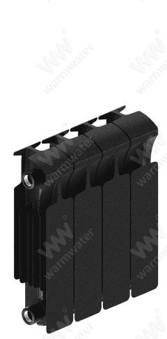 Радиатор биметаллический Rifar Monolit 300x4 секции, черный (антрацит)
