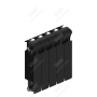 Радиатор биметаллический Rifar Monolit 300x5 секций, черный (антрацит)