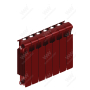 Радиатор биметаллический Rifar Monolit 300x7 секций, красный (бордо)