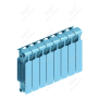 Радиатор биметаллический Rifar Monolit 300x8 секций, синий (сапфир)