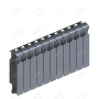 Радиатор биметаллический Rifar Monolit 300x11 секций, серый (титан)