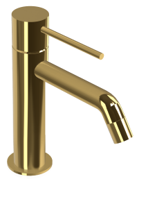 Cмеситель для умывальника Treemme UP+, высота 103 мм, золото 24 карата
