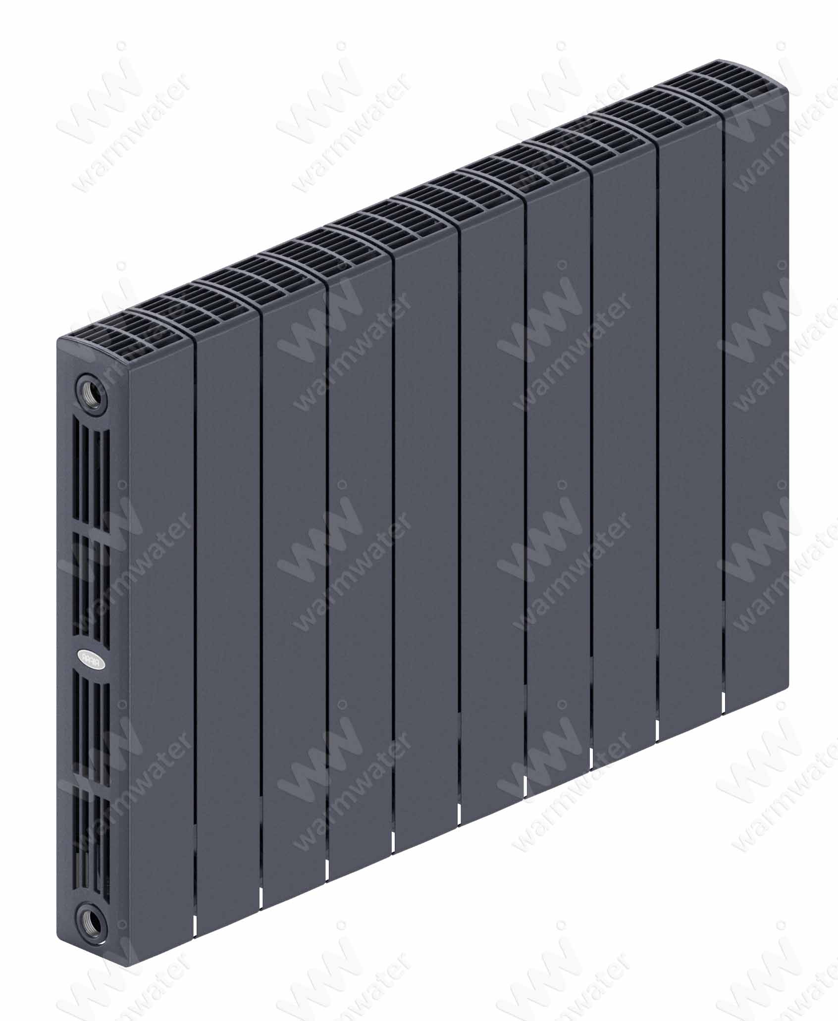 Радиатор биметаллический Rifar SUPReMO 500x10 секций, серый (титан)