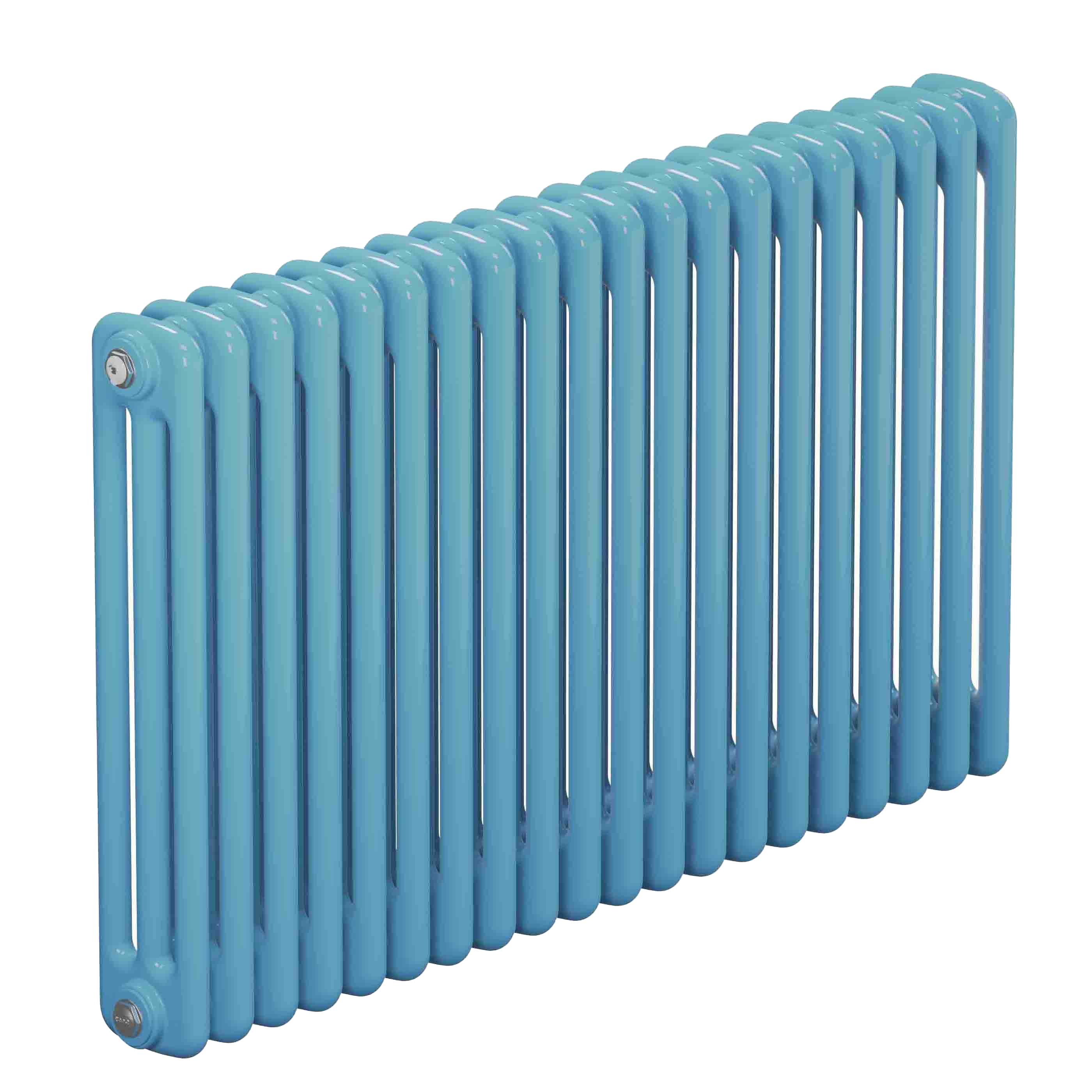 Трубчатый радиатор Rifar Tubog 3057, 15 секций, 3-колончатый, пастельно-синий (сапфир), DV1