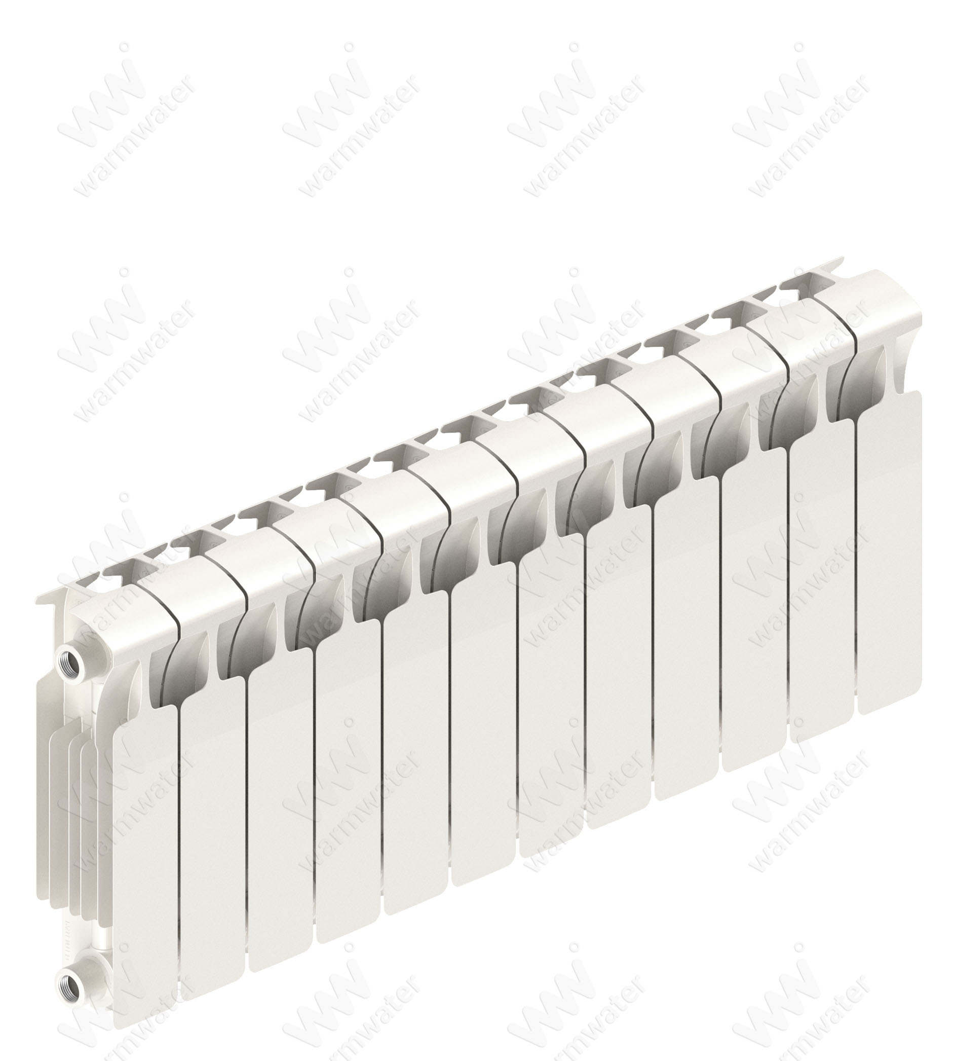 Радиатор биметаллический Rifar Monolit 300x13 секций, белый