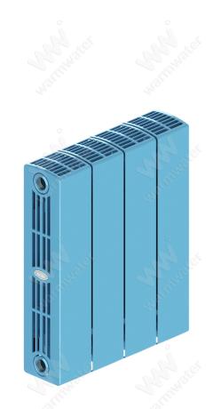 Радиатор биметаллический Rifar SUPReMO Ventil 350x4 секции, №89VR, синий (сапфир)