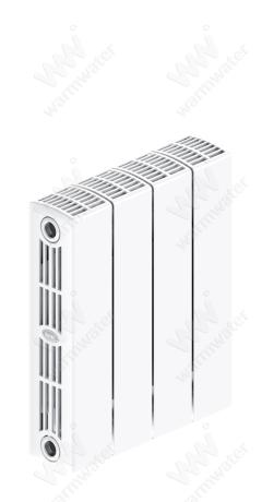 Радиатор биметаллический Rifar SUPReMO Ventil 350x4 секции, №89VR, белый