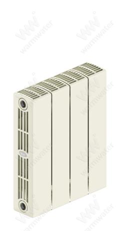 Радиатор биметаллический Rifar SUPReMO Ventil 350x4 секции, №89VR, жемчужно-белый (айвори)