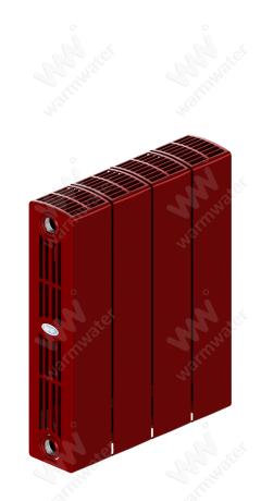 Радиатор биметаллический Rifar SUPReMO Ventil 350x4 секции, №89VR, красный (бордо)