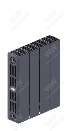 Радиатор биметаллический Rifar SUPReMO Ventil 350x4 секции, №89VR, серый (титан)